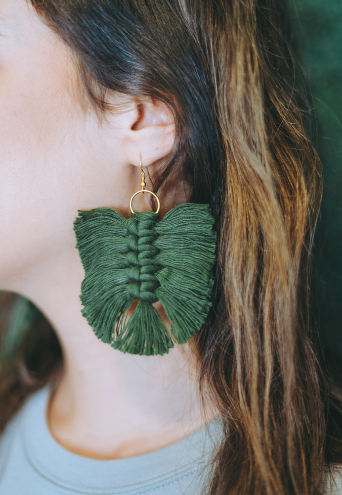 
            
                Load image into Gallery viewer, MACRAME EARRINGS (More Color Options)
            
        