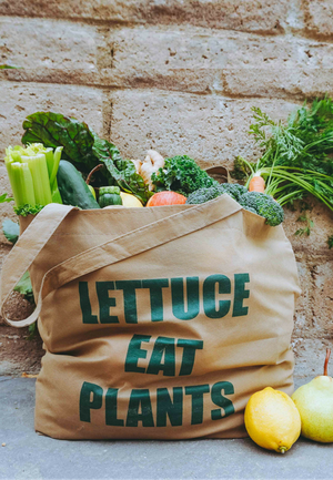 
            
                Load image into Gallery viewer, lettuce eat plants tote bag 
            
        