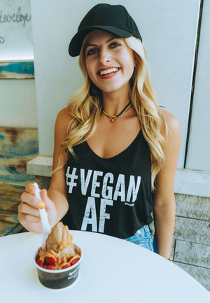 
            
                Load image into Gallery viewer, #VeganAF shirt original vegan design 
            
        