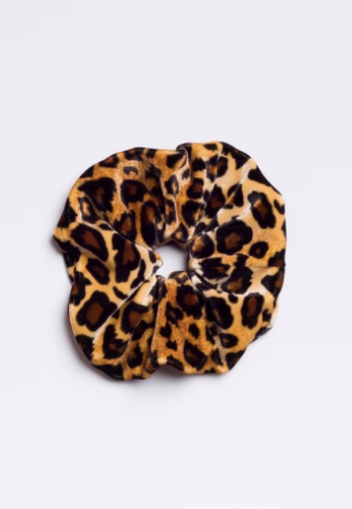 Large Leopard velvet SCRUNCHIE 