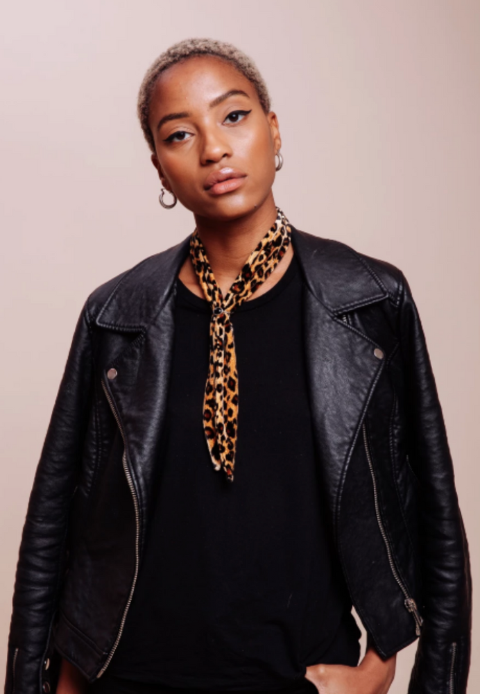 Leopard Velvet Scarf Tie