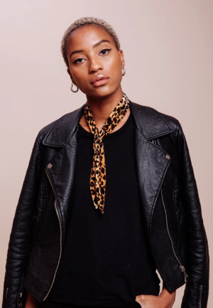 Leopard Velvet Scarf Tie