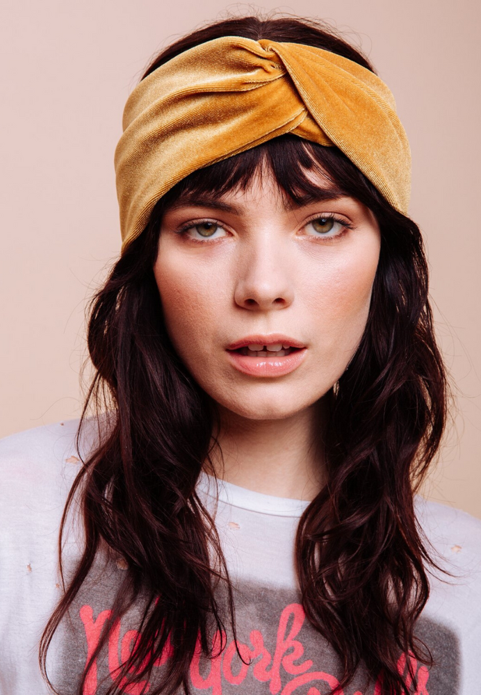 Golden Banana Velvet TURBAN