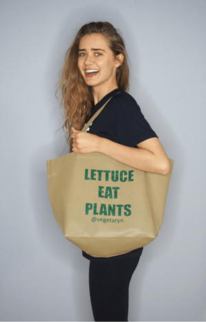 
            
                Load image into Gallery viewer, lettuce eat plants tote bag 
            
        