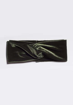 Kale Green Velvet TURBAN 